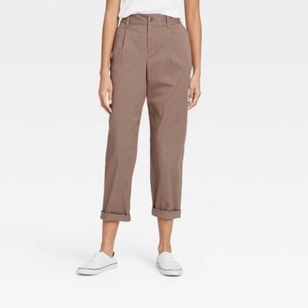 A New Day High Rise Crop Ankle Pants, XXL Brown